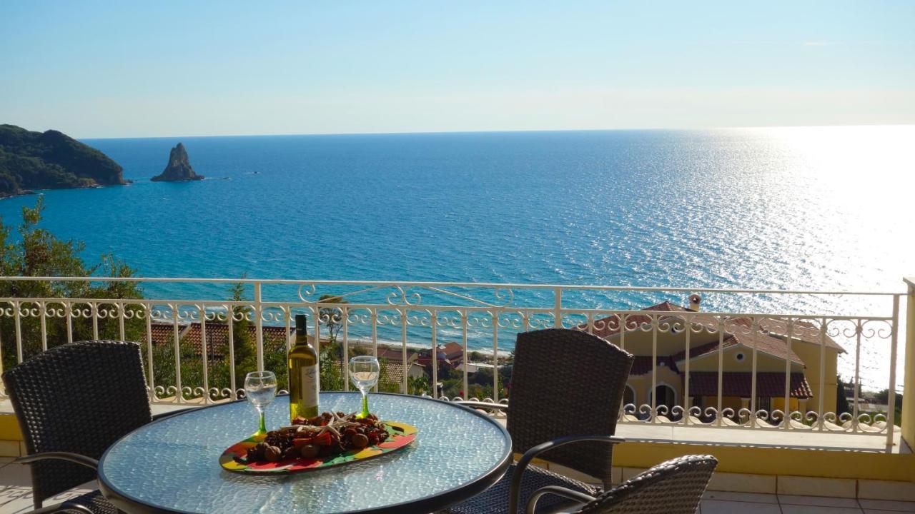 Natalia Apartment B With Panoramic Sea Views Of Agios Gordios Bay Luaran gambar